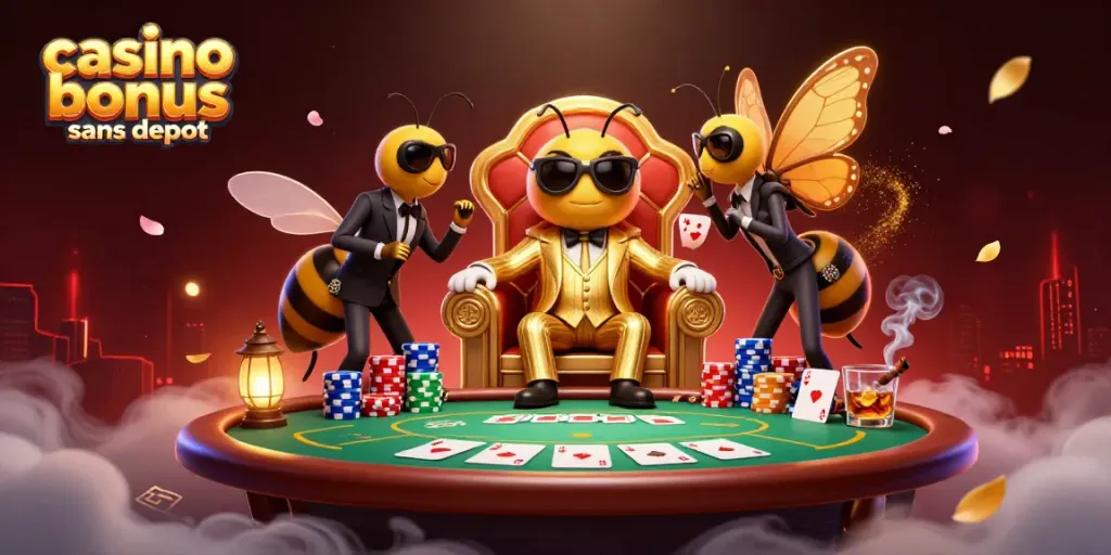 Profitez d’un bonus sans dépôt dans l'illustration de casino captivante.